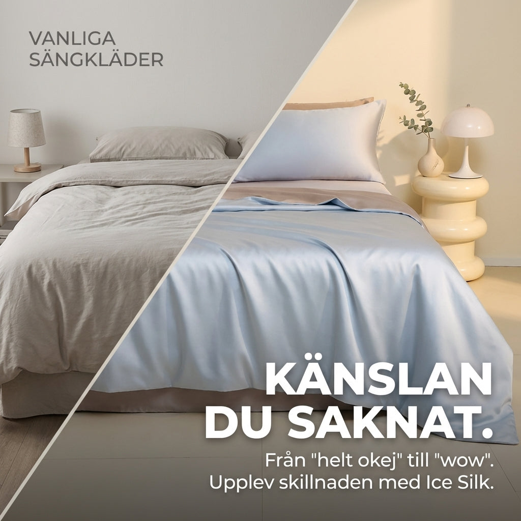 Lyxigt svalkande påslakan i silke